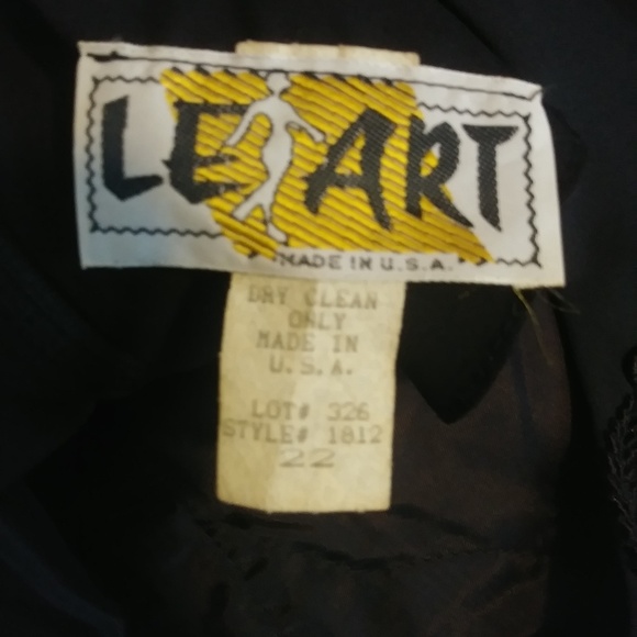 #513 VTG LE ART Embroidered layered Dress - Picture 5 of 5